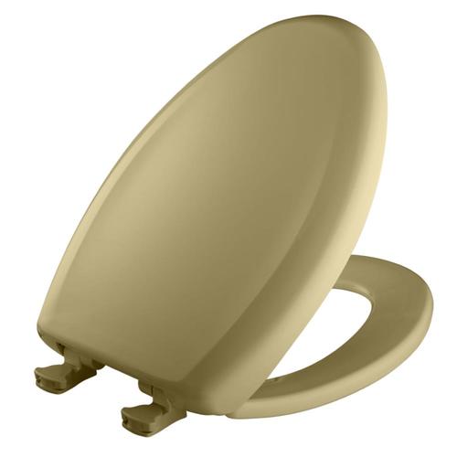 Bemis LiftOff Harvest Gold Elongated SlowClose Toilet Seat in the