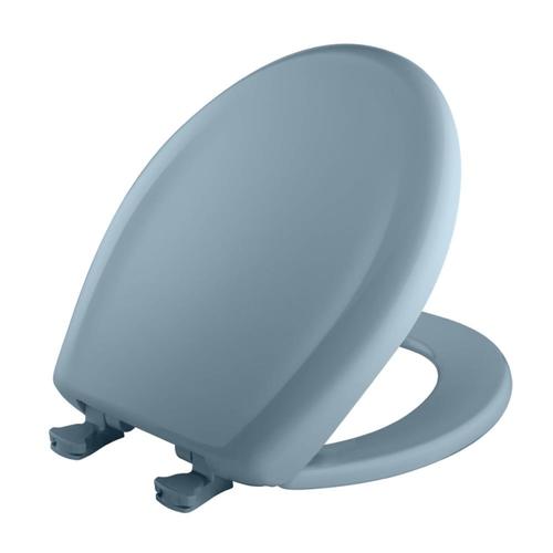 blue round toilet seat