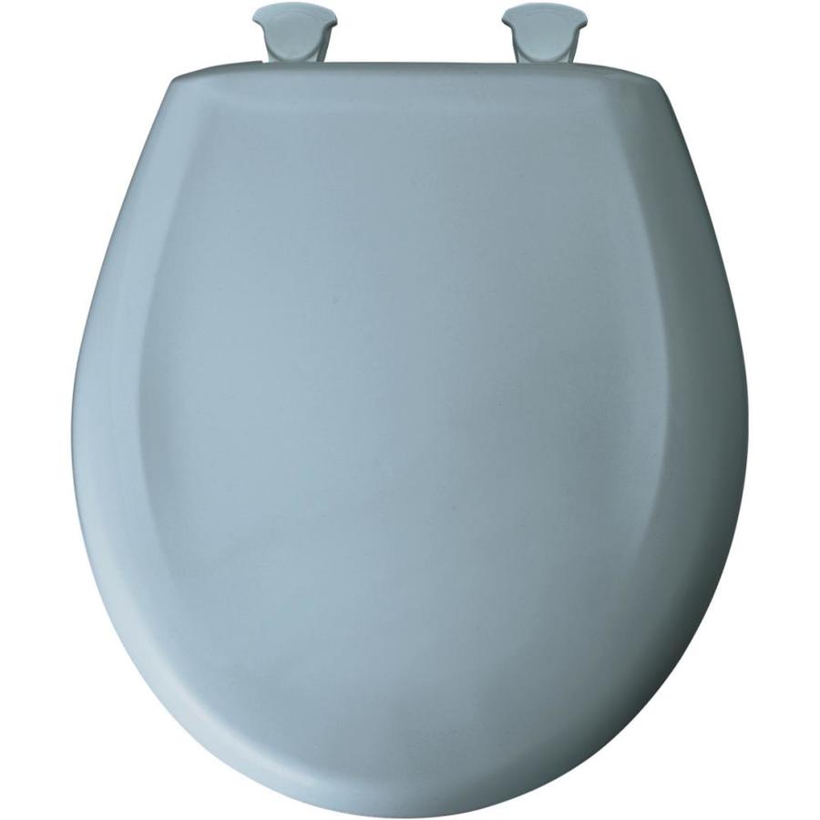 Bemis Lift-Off Cerulean Blue Round Slow-Close Toilet Seat in the Toilet ...