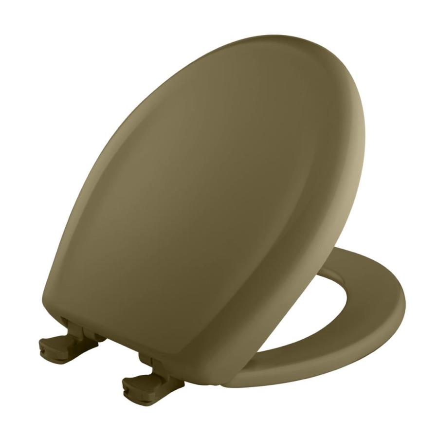 Bemis LiftOff Avocado Brown Round SlowClose Toilet Seat in the Toilet Seats department at