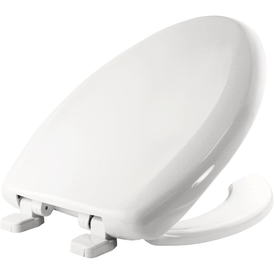 Church White Elongated Toilet Seat in the Toilet Seats department at