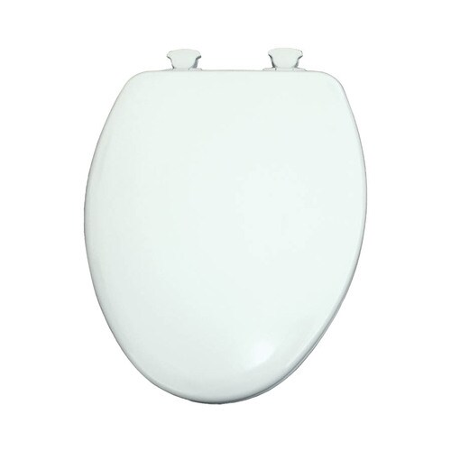 Bemis Nextstep White Wood Round SlowClose Toilet Seat at