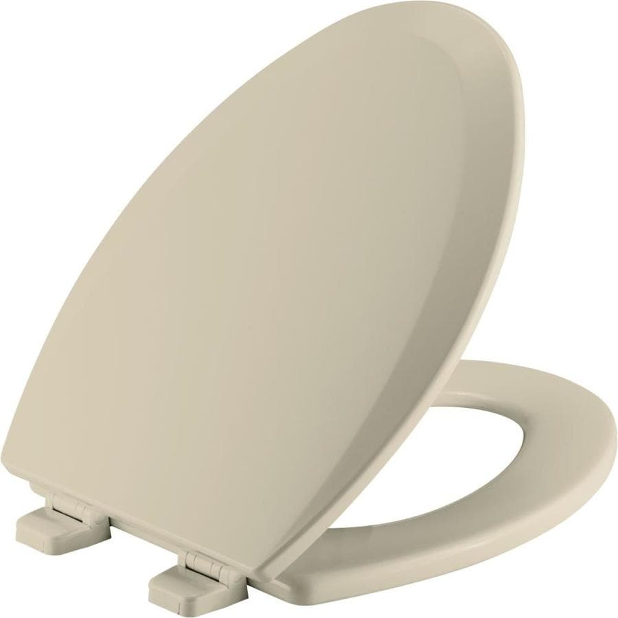 Shop Bemis Bone Wood Elongated Toilet Seat at Lowes.com