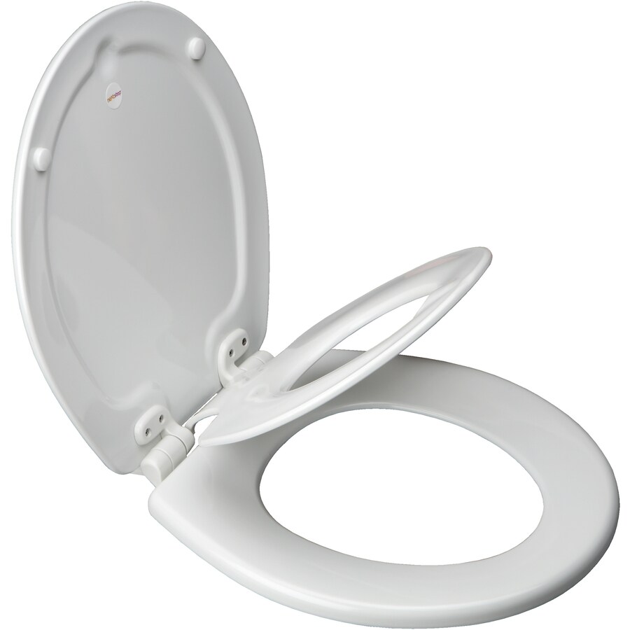 Bemis White Round SlowClose Toilet Seat in the Toilet Seats department