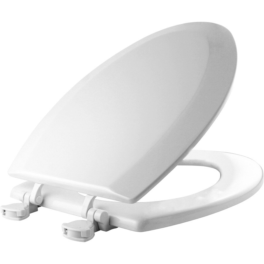 Mansfield White Elongated Toilet Seat in the Toilet Seats department at