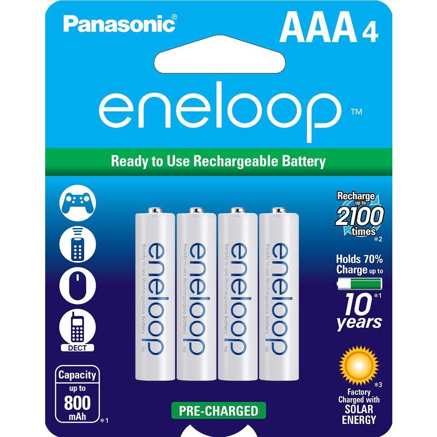 Panasonic Eneloop Rechargeable Nickel Metal Hydride (Nimh) AAA ...