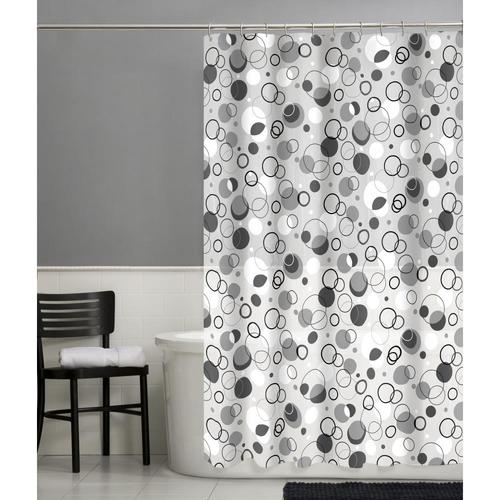 EVA/PEVA Dots/black Patterned Shower curtain at