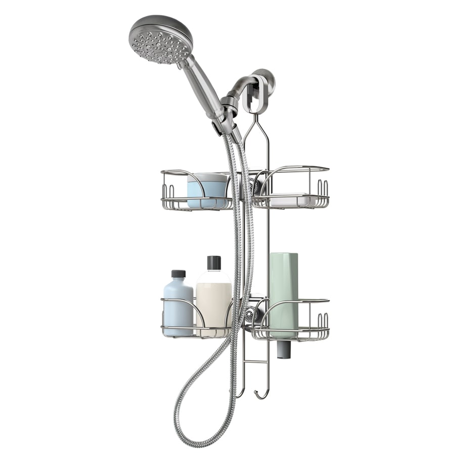 Shop 26.25in H OvertheShowerhead Steel Hanging Shower Caddy at