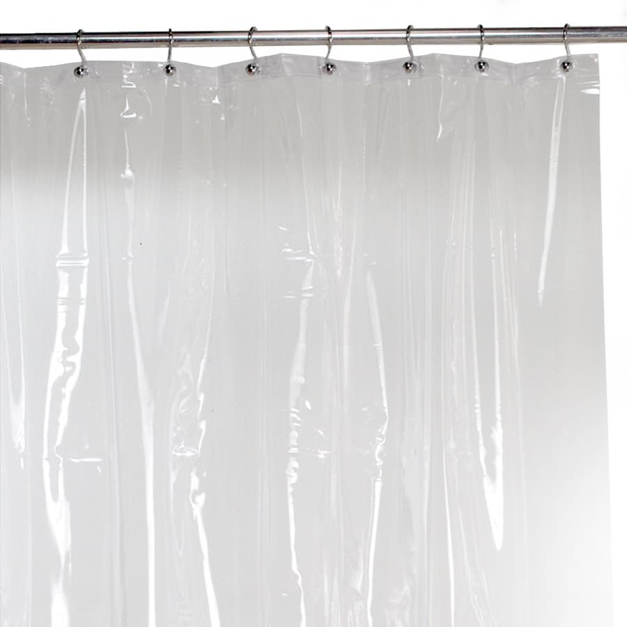 Shop Style Selections Vinyl Clear Solid Shower Liner 54in x 78in at