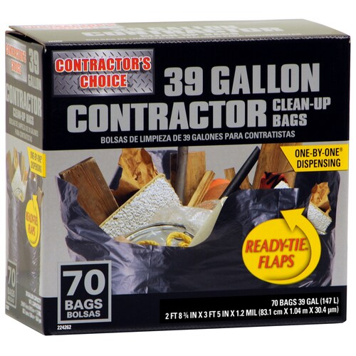 Contractor's Choice 70Pack 39Gallon TrashBag at