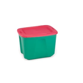 Holiday Living 18-Gallon (72-Quart) Red/Green Holiday Tote with Standard Snap Lid