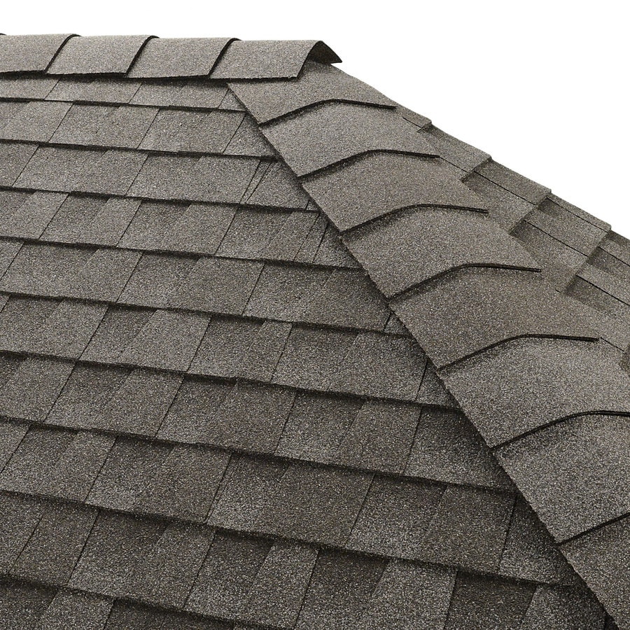 GAF Timbertex 20-lin ft Pewter Gray Laminated Hip and Ridge Roof Shingles in the Roof Shingles ...