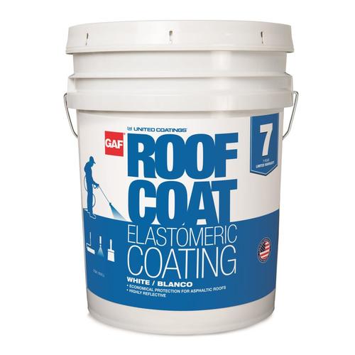 GAF Roof Coatings 5-Gallon Acrylic Reflective Roof Coating (7-Year ...