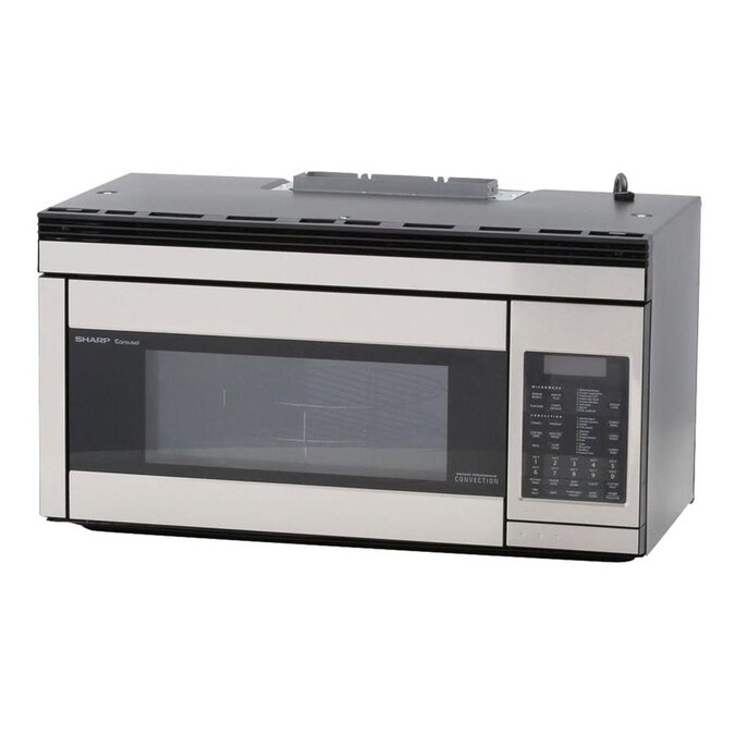 Sharp 1 Cu Ft Over The Range Convection Microwave With Sensor Cooking Stainless Steel In Microwaves Department At Lowes Sharp 1 Cu Ft Over The Range