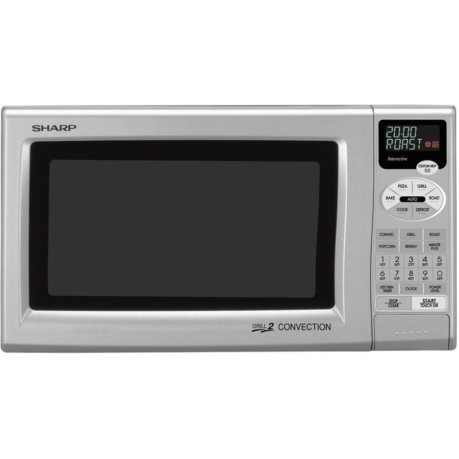 Sharp 0.9cu ft 900Watt Countertop Convection Microwave (Silver) in