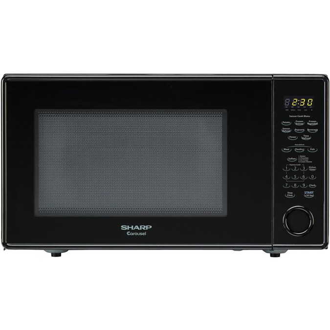 Sharp Carousel 1.8-cu ft 1100-Watt Countertop Microwave (Black) in the