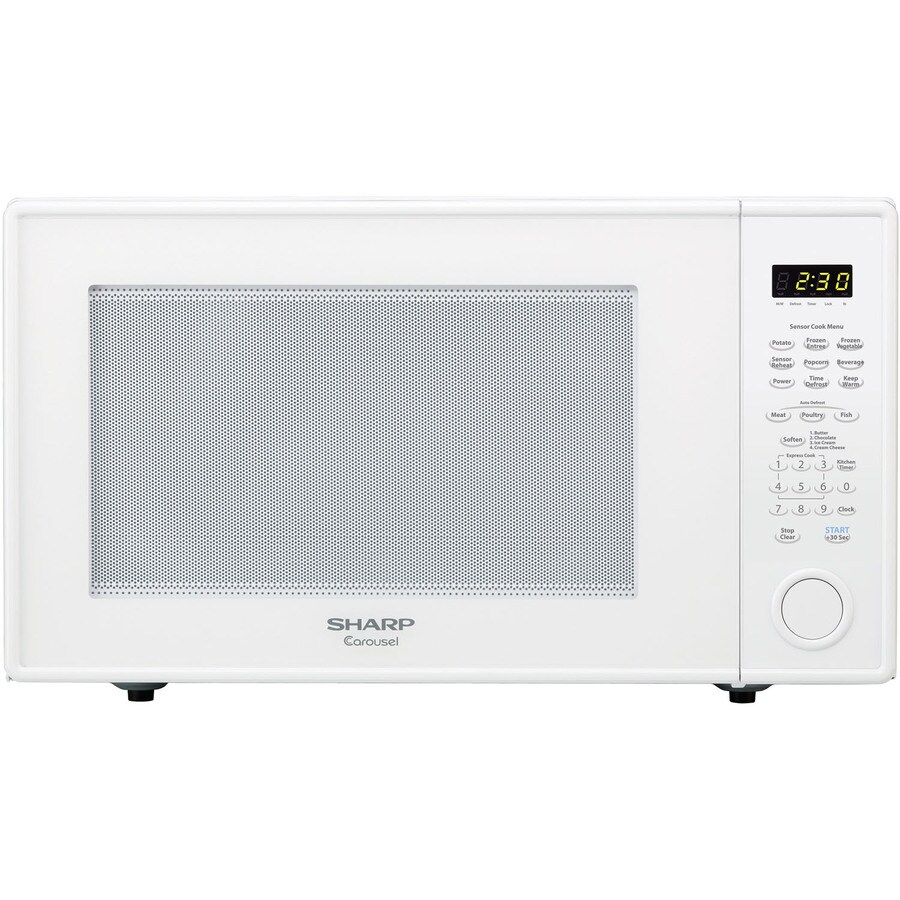 Sharp 2 2 Cu Ft 1 200 Watt Countertop Microwave White At Lowes Com