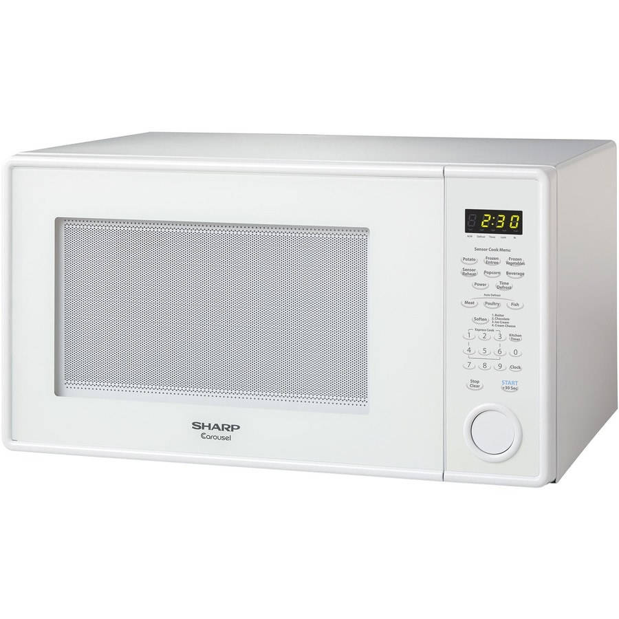 Sharp 1.3-cu ft 1,000-Watt Countertop Microwave (White) at Lowes.com