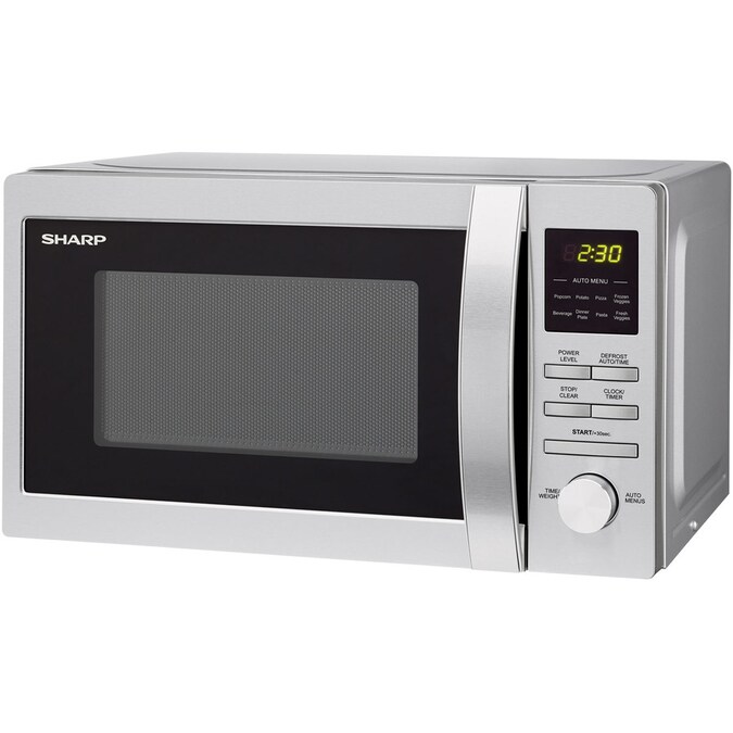 Sharp 0.7-cu ft 700-Watt Countertop Microwave (Stainless Steel) in the