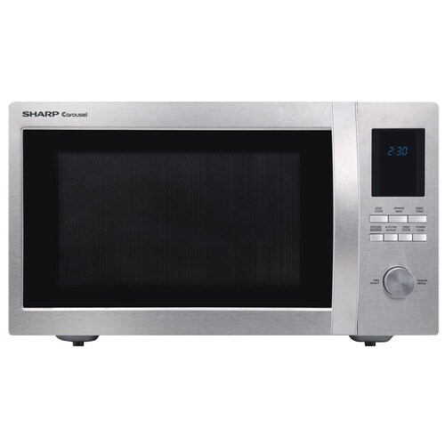 Sharp 1.6-cu ft 1100-Watt Countertop Microwave (Stainless Steel) in the