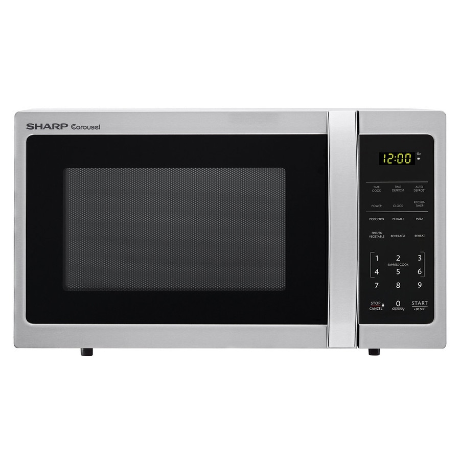 Sharp 0 7 Cu Ft 700 Countertop Microwave Stainless Steel At