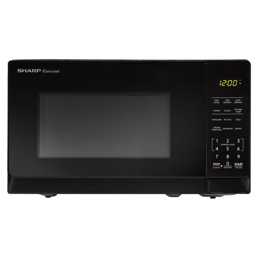 Sharp 0 7 Cu Ft 700 Countertop Microwave Black At Lowes Com