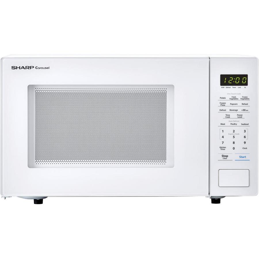 Sharp Carousel 1 1 Cu Ft 1000 Countertop Microwave White At