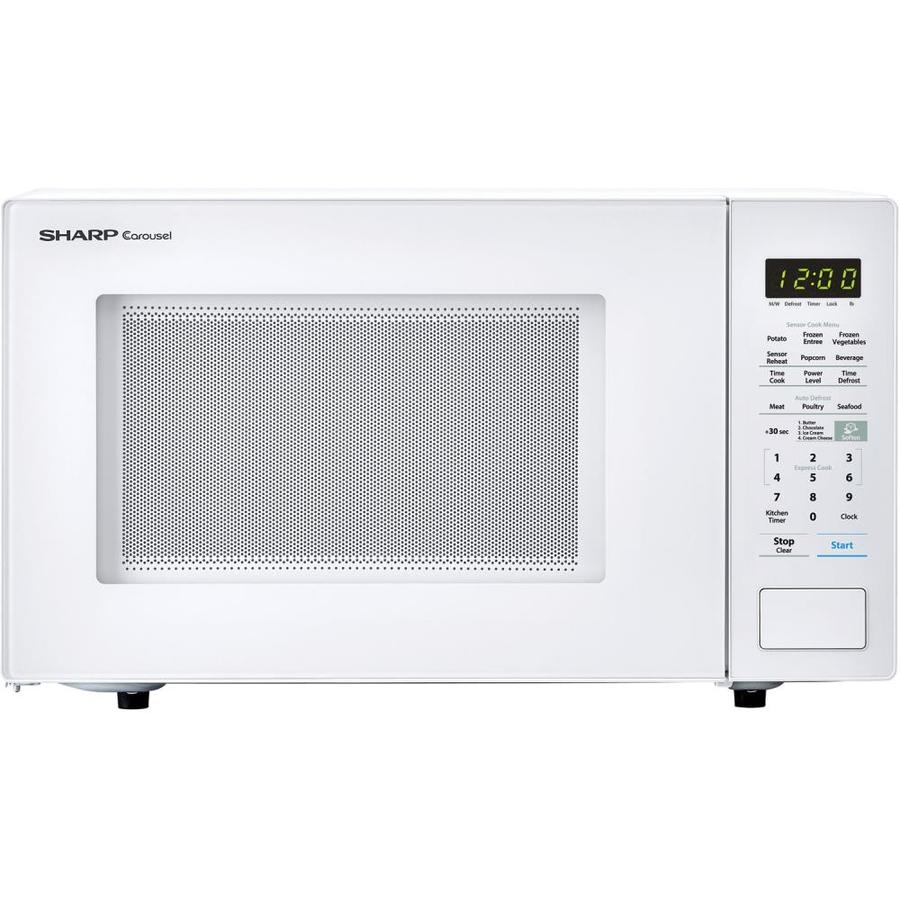 Sharp Carousel 1.4-cu ft 1000-Watt Countertop Microwave (White) at