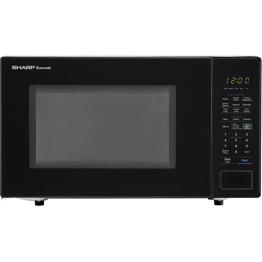 Sharp Carousel 1 4 Cu Ft 1000 Countertop Microwave Black At