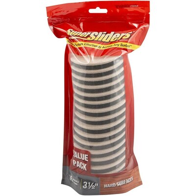 Super Sliders 16 Pack 3 1 2 In Round Non Adhesive Backed Reusable