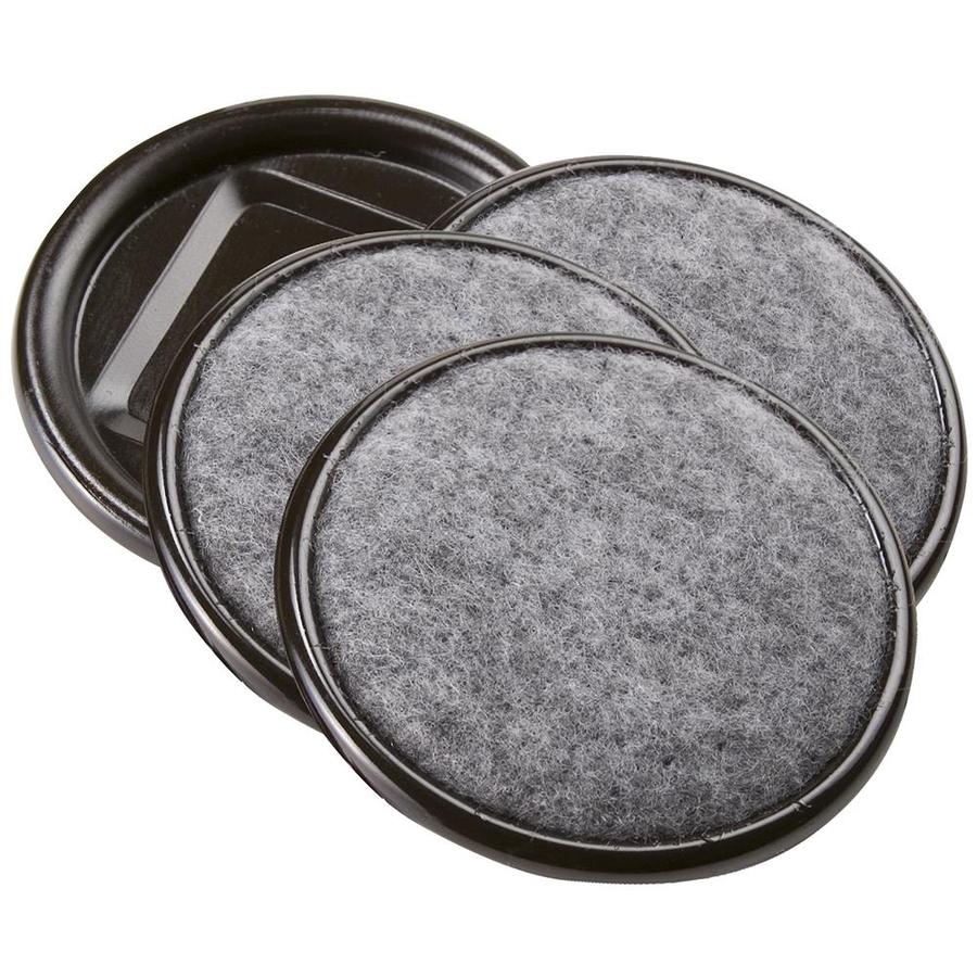 4-Count 2-1/2-in Brown/Gray Carpet-Based Caster Cup