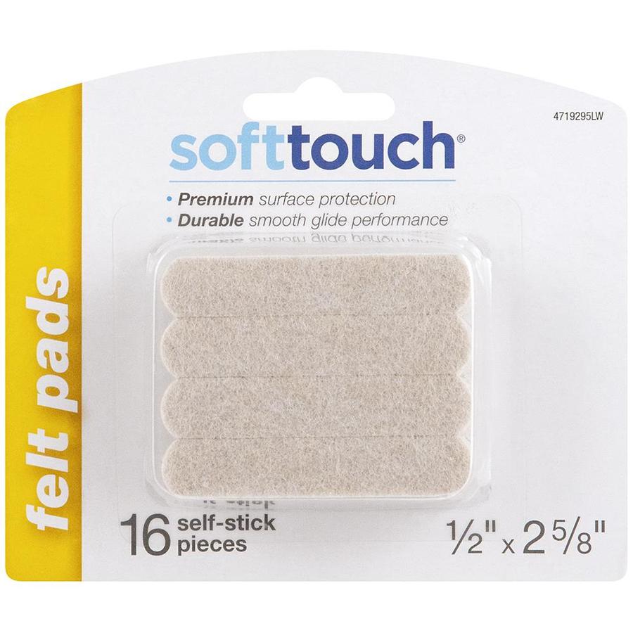 Softtouch 16 Pack 1 2 In X 2 5 8 In Oatmeal Oval Felt Pad At Lowes Com