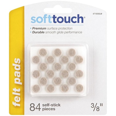 Softtouch 84 Pack 3 8 In Oatmeal Round Felt Pad At Lowes Com