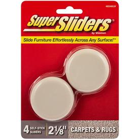 Furniture Sliders At Lowes Waxman 4 Pack 2 1 8 In Round Adhesive Backed Plastic Carpet