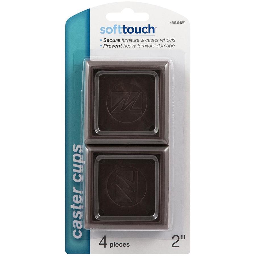 Softtouch 4 Pack 2 In Walnut Smooth Caster Cups At Lowes Com