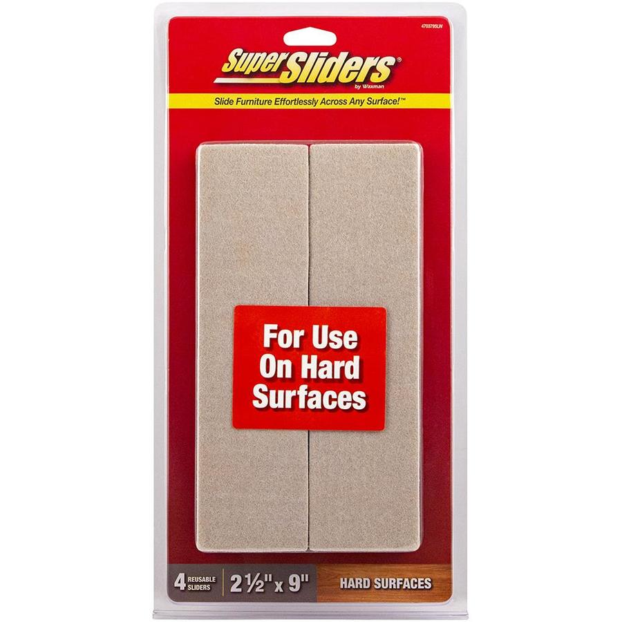 Super Sliders 4 Pack 2 1 2 X 9 In Rectangle Non Adhesive Backed
