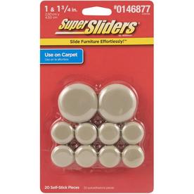 Furniture Sliders At Lowes Super Sliders 20 Pack Orted Round Adhesive Backed Plastic Carpet Slider