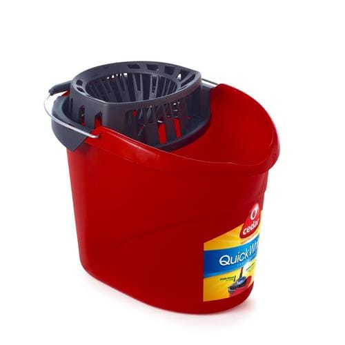 Pack of 4 O-Cedar Quick Wring Bucket 2.5 Gallon Bucket With Wringer