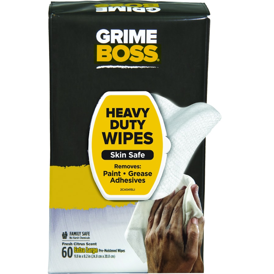 Grime Boss Multipurpose Cleaning Wipes 60Count Citrus Scent All