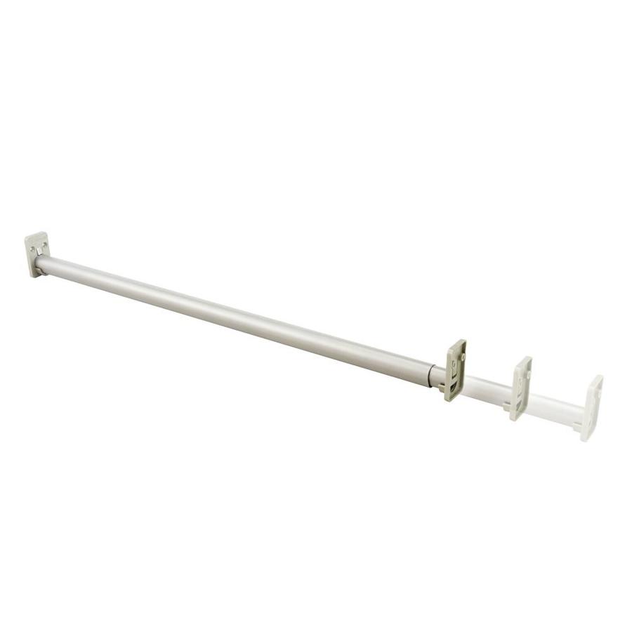 ClosetMaid Brightwood Satin Nickel Closet Rod Hooks in the Wood Closet