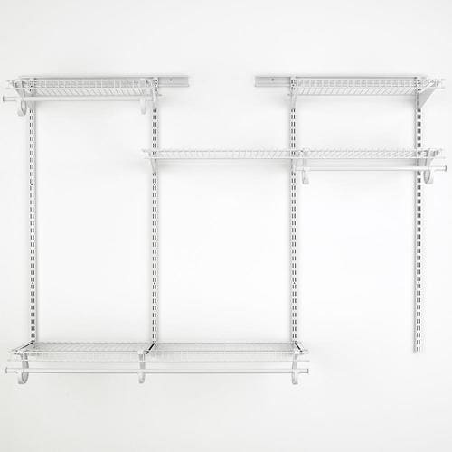 Closetmaid Shelftrack 4 Ft To 6 Ft X 50 5 In White Wire Closet Kit