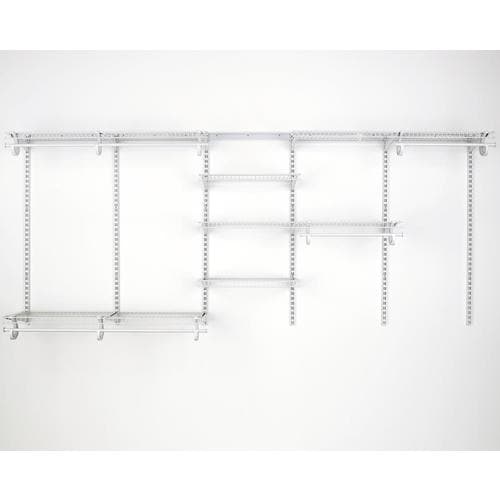 Closetmaid Shelftrack 7 Ft To 10 Ft X 59 75 In White Wire Closet