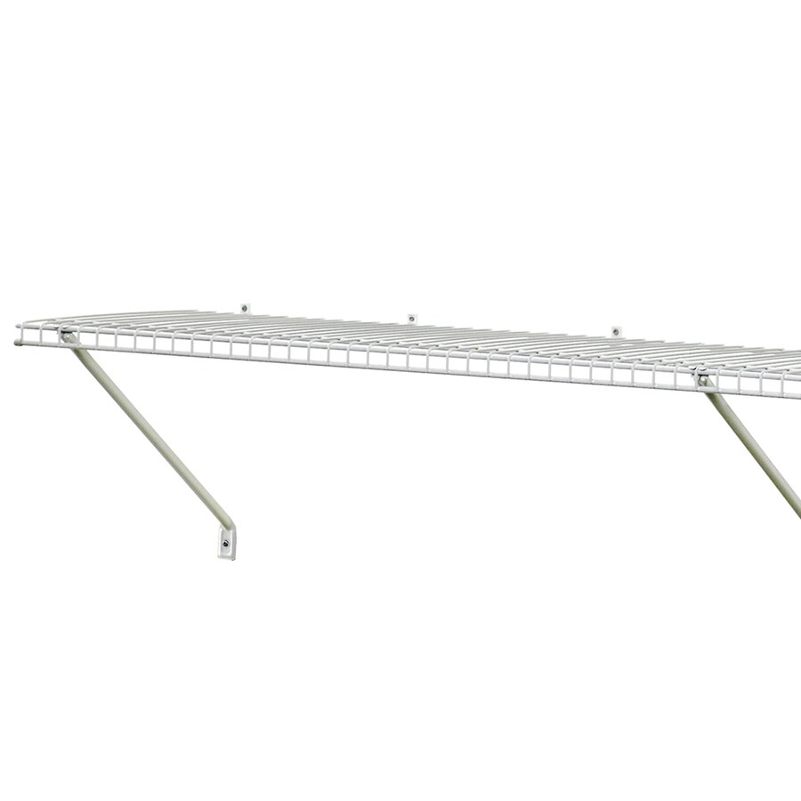 Shelf Track Lowes
 - Closetmaid Shelftrack 4 Ft To 6 Ft X 50 5 In White Wire Closet Kit In The Wire Closet Systems Department At Lowes Com