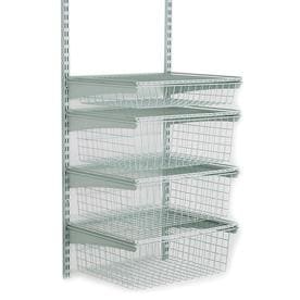 Wire Closet Kits At Lowes Closetmaid Shelftrack 1 Ft To 2 X 17 In White Wire Closet