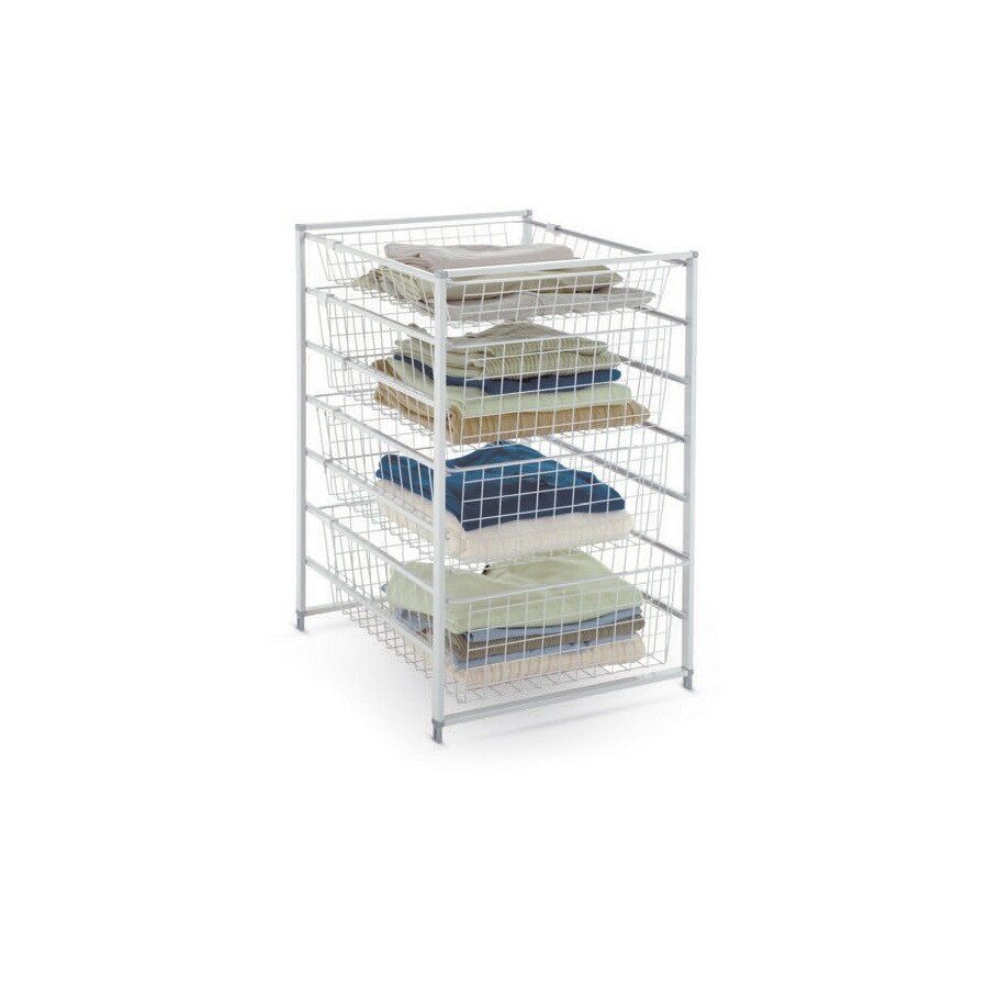 Mainstays 30 4-Drawer Organizer, White Metal Wire Mesh