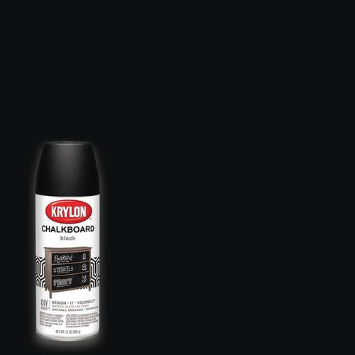 Krylon 6Pack Flat Black Chalkboard Spray Paint WT. 12oz) in the Spray Paint department at