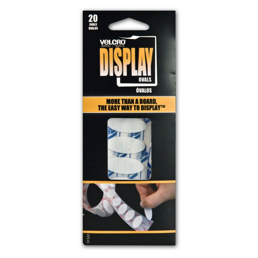 VELCRO 91522 0.5-in x 10.25-in White Oval Fastener