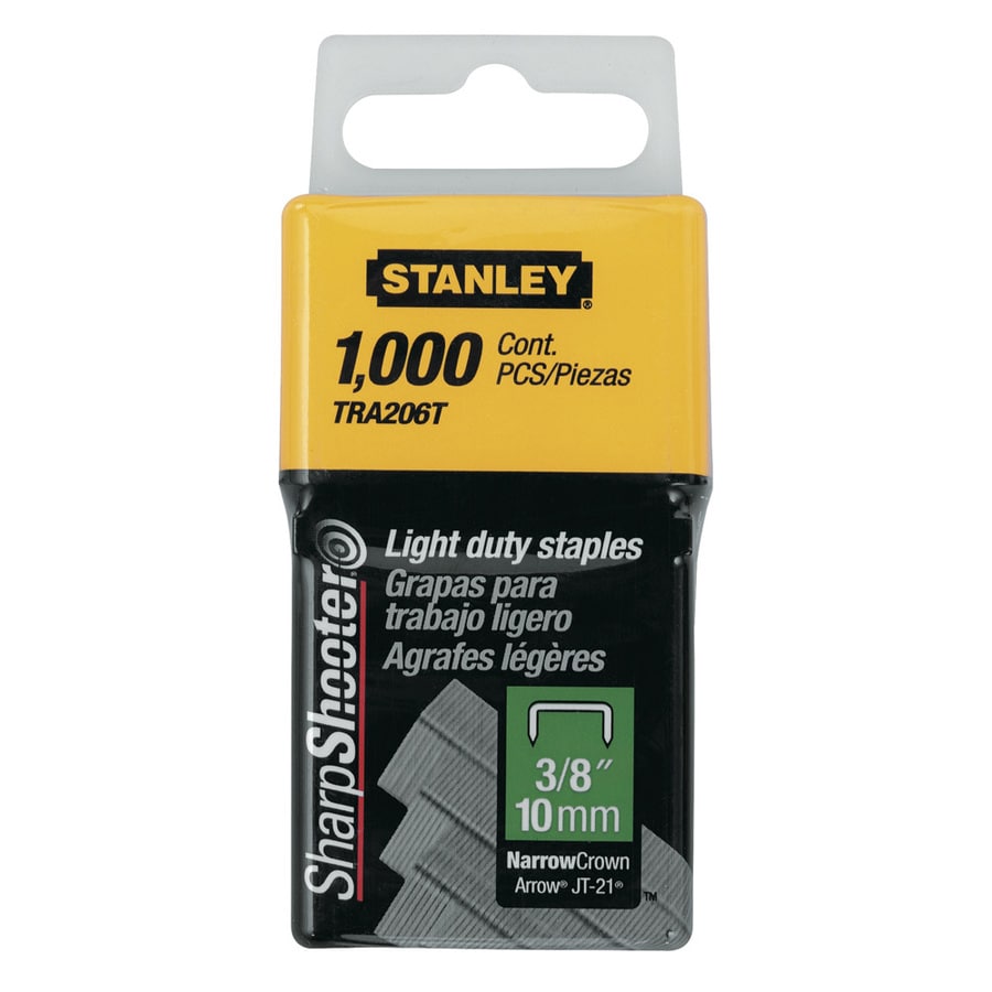Stanley 1,000 Count 0.375 in Light Duty Narrow Crown Staples