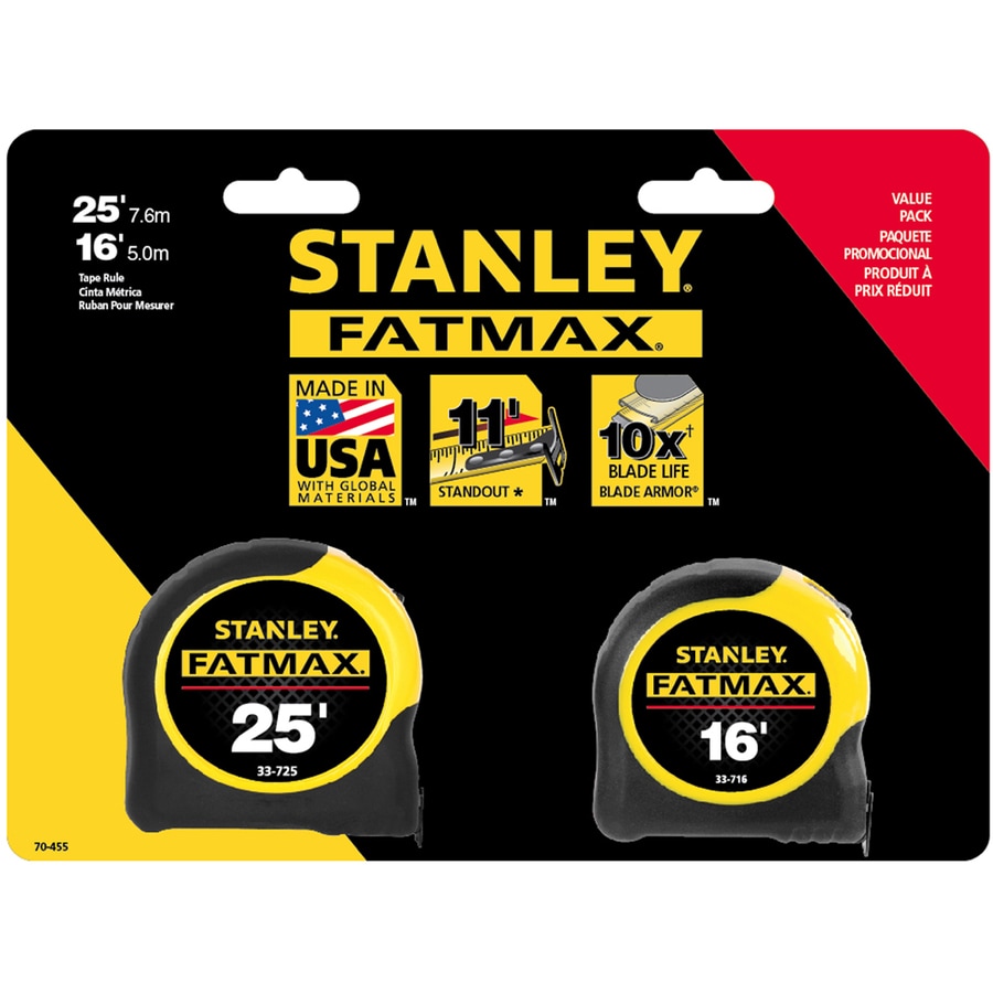 Stanley FATMAX 16 ft. x 1-1/4 in. Tape Measure (2 Pack