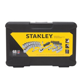Stanley 68-Piece Standard (SAE) and Metric Polished Chrome Mechanics Tool Set